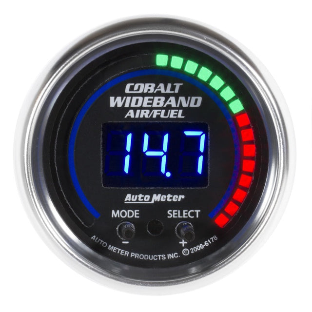 Autometer Cobalt 52mm Air/Fuel Ratio Pro Plus Digital w/ Peak & Warning Gauge AutoMeter Gauges  AXOPROS