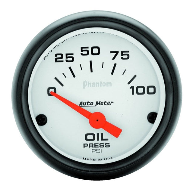 Autometer Phantom 52mm 0-100 PSI Electric Oil Pressure Gauge AutoMeter Gauges  AXOPROS