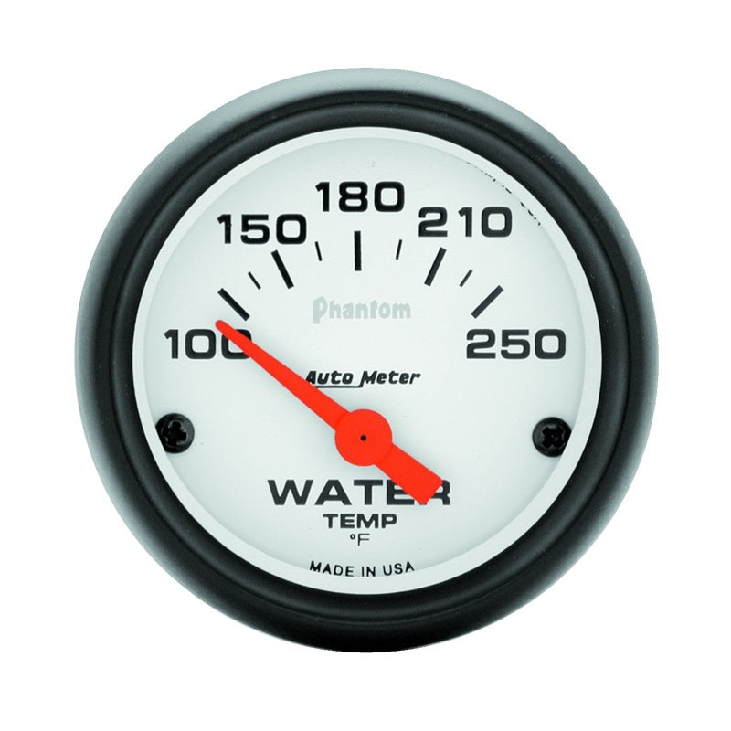 Autometer Phantom 52mm 100-250 Deg F Electronic Water Temp Gauge AutoMeter Gauges  AXOPROS