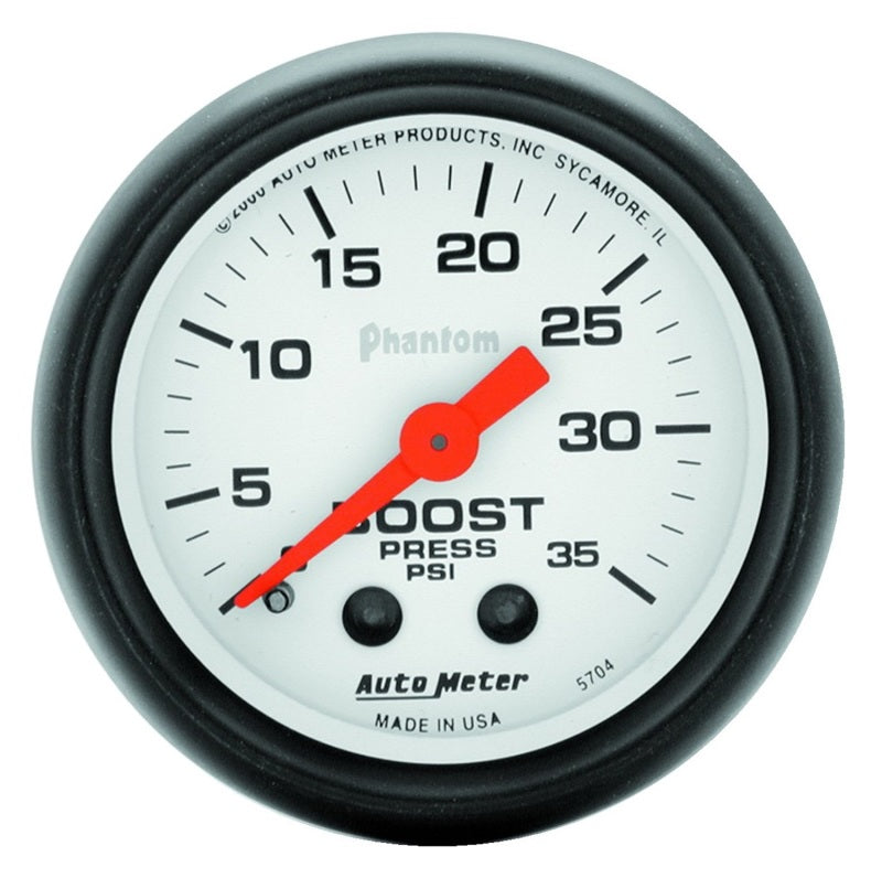 Autometer Phantom 52mm 35 PSI Mechanical Boost Gauge AutoMeter Gauges  AXOPROS