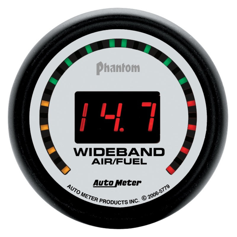 Autometer Phantom 52mm Digital 10:1-17:1 Street Wideband Air/Fuel Ratio Gauge AutoMeter Gauges  AXOPROS