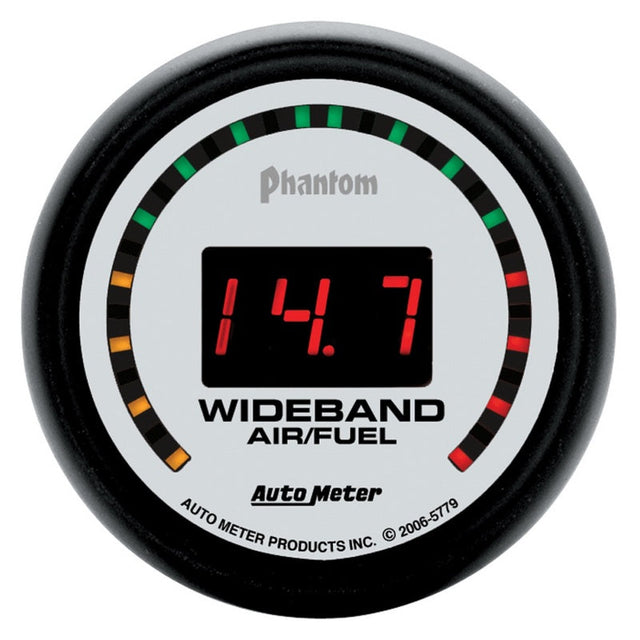 Autometer Phantom 52mm Digital 10:1-17:1 Street Wideband Air/Fuel Ratio Gauge AutoMeter Gauges  AXOPROS