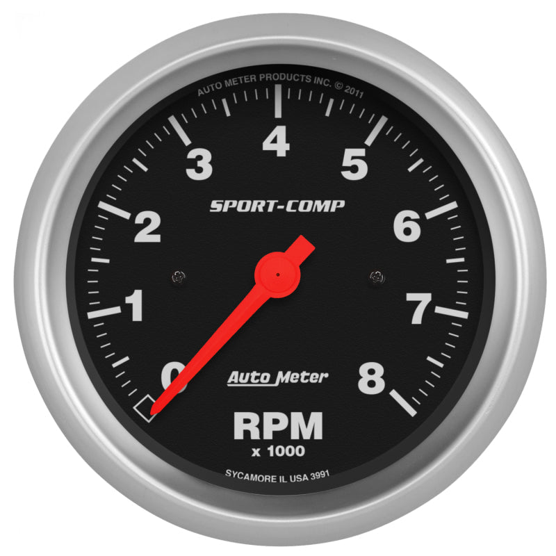 Autometer Sport-Comp 3-3/8 inch 8000 RPM Electronic In Dash Tach AutoMeter Gauges  AXOPROS