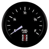 Autometer Stack Instruments 52mm 0-280 Ohm Programmable Pro Stepper Motor Fuel Level Gauge - Black AutoMeter Gauges  AXOPROS