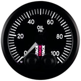 Autometer Stack Instruments Pro Control 52mm 0-100 PSI Oil Pressure Gauge - Black (1/8in NPTF Male) AutoMeter Gauges  AXOPROS