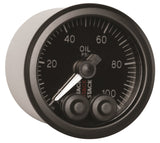Autometer Stack Instruments Pro Control 52mm 0-100 PSI Oil Pressure Gauge - Black (1/8in NPTF Male) AutoMeter Gauges  AXOPROS