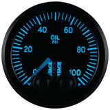 Autometer Stack Instruments Pro Control 52mm 0-100 PSI Oil Pressure Gauge - Black (1/8in NPTF Male) AutoMeter Gauges  AXOPROS