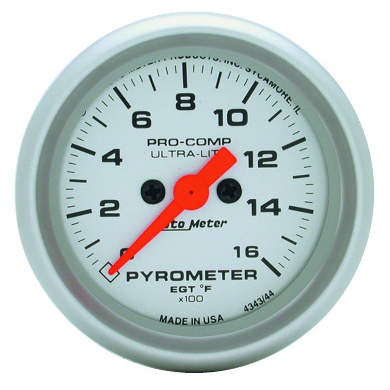 Autometer Ultra-Lite 52mm 0-1600 Deg F Electronic EGT Kit AutoMeter Gauges  AXOPROS