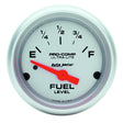 Autometer Ultra-Lite 52mm 0 OHMS Empty/90 OHMS Full Short Sweep Electronic Fuel Level Gauge AutoMeter Gauges  AXOPROS