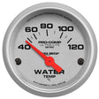 Autometer Ultra-Lite 52mm 40-120 Deg C Short Sweep Electronic Water Temp Gauge AutoMeter Gauges  AXOPROS