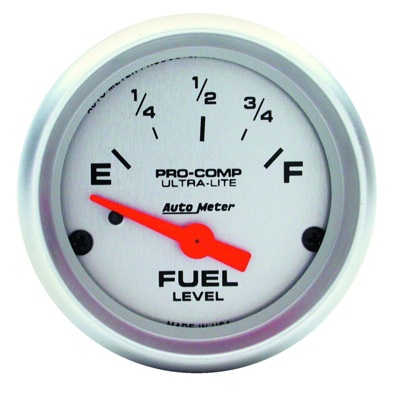 Autometer Ultra-Lite 52mm 73 OHMS Empty/10 OHMS Full Short Sweep Electronic Fuel Level Gauge AutoMeter Gauges  AXOPROS