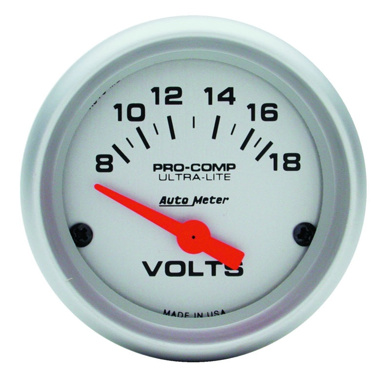 Autometer Ultra-Lite 52mm Short Sweep Electronice Voltage Gauge AutoMeter Gauges  AXOPROS