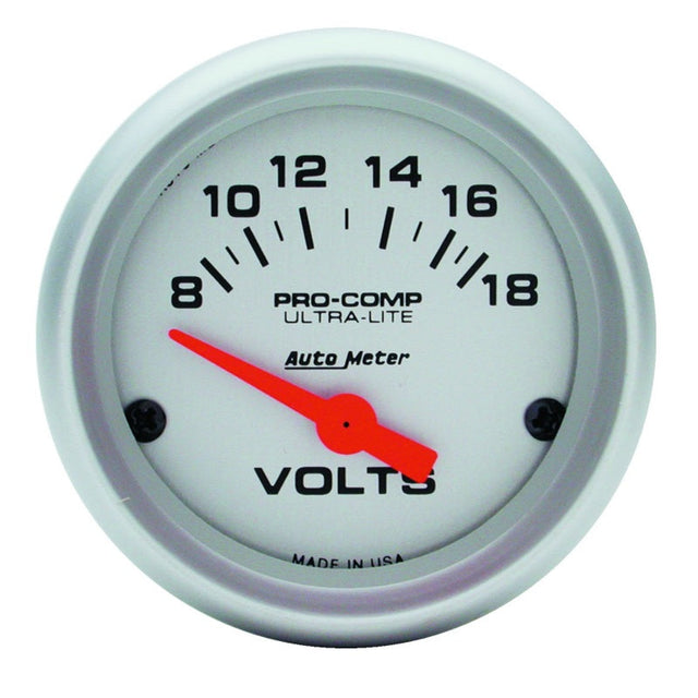 Autometer Ultra-Lite 52mm Short Sweep Electronice Voltage Gauge AutoMeter Gauges  AXOPROS