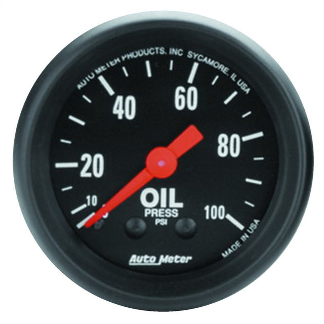Autometer Z Series 52mm 0-100 PSI Mechanical Oil Pressure Gauge AutoMeter Gauges  AXOPROS