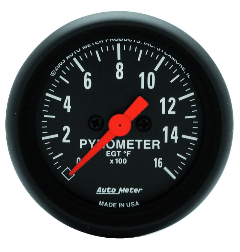 Autometer Z-Series 52mm 0-1600 Def F Full Sweep Electronic Pyrometer Gauge AutoMeter Gauges  AXOPROS