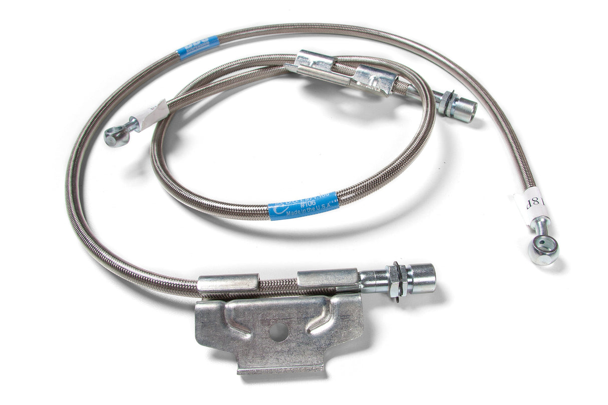 Front Brake Line Set - Stainless Steel - Fits 6 Inch Lift - Dodge Ram 2500 (03-11) 4WD BDS Suspension Brake Hydraulic Hose Kit  AXOPROS