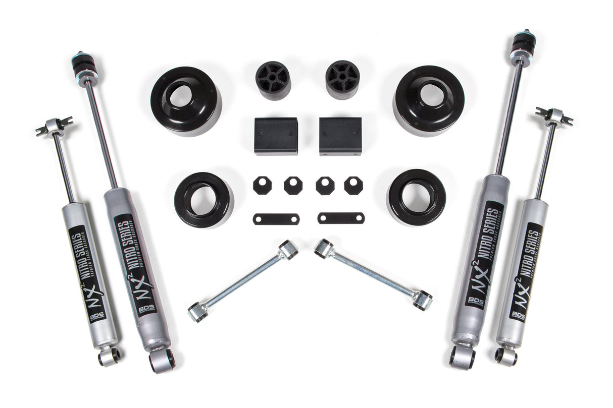 2 Inch Lift Kit - Coil Spacer - Jeep Wrangler JK (07-11) 2-Door BDS Suspension Suspension Lift Kit  AXOPROS