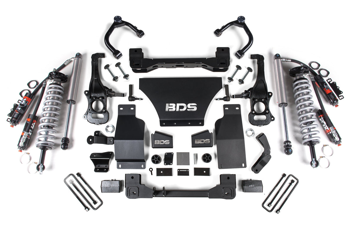 4 Inch Lift Kit - FOX 2.5 Performance Elite Coil-Over - Chevy Silverado Or GMC Sierra 1500 (19-24) 4WD - Gas BDS Suspension Suspension Lift Kit  AXOPROS