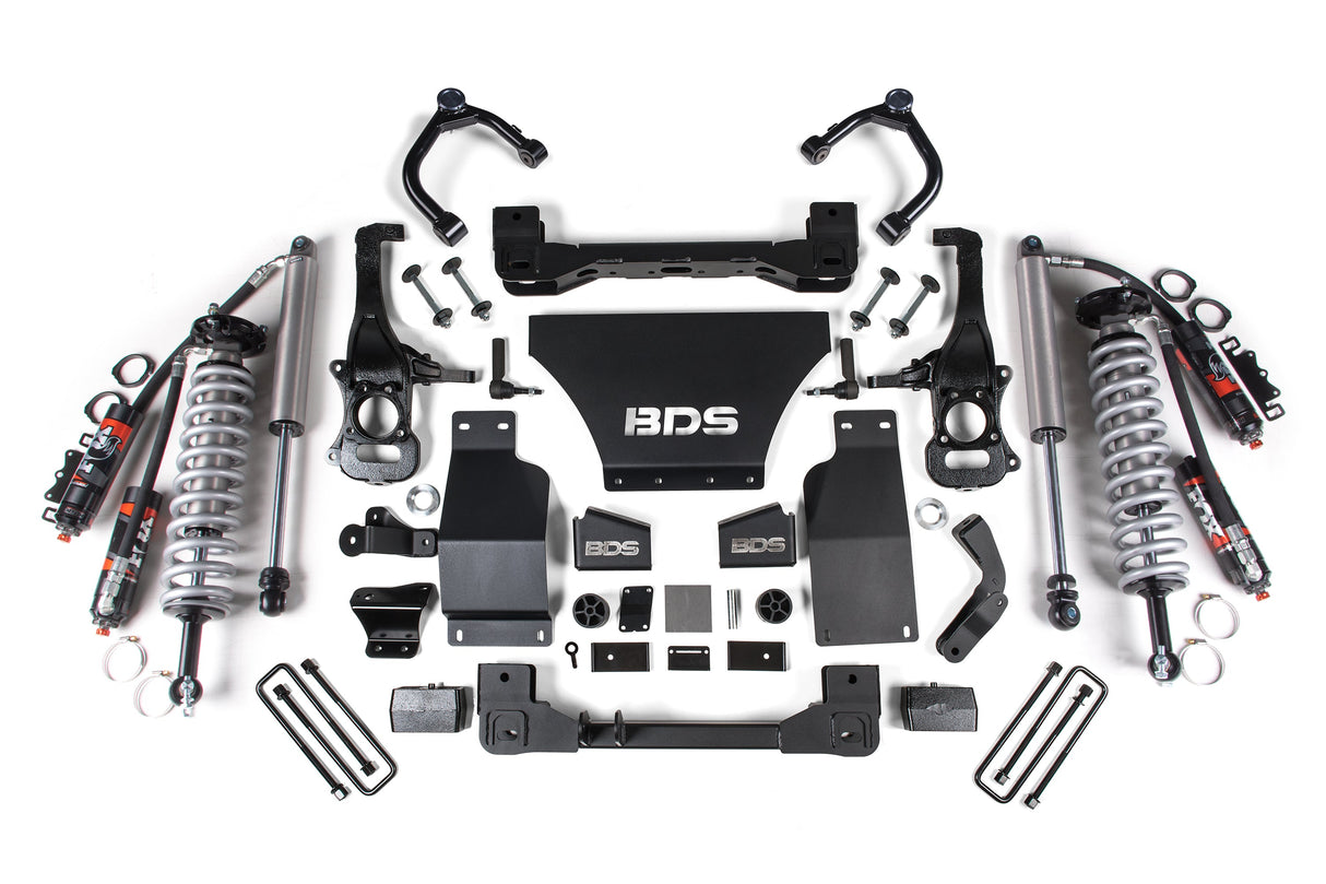 4 Inch Lift Kit - FOX 2.5 Performance Elite Coil-Over - Chevy Trail Boss Or GMC AT4 1500 (19-24) 4WD - Gas BDS Suspension Suspension Lift Kit  AXOPROS
