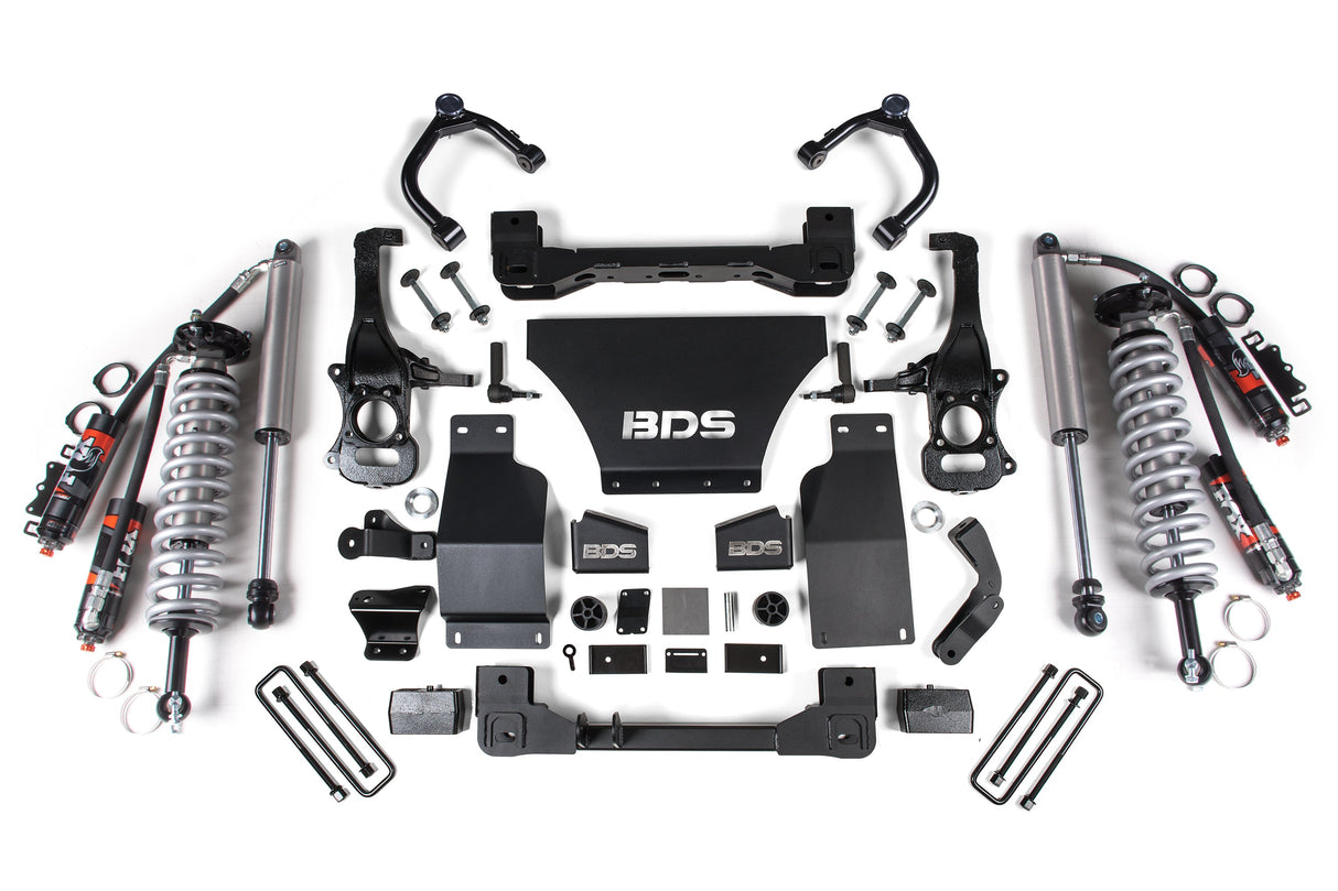 2.5 Inch Lift Kit - FOX 2.5 Performance Elite Coil-Over - Chevy Trail Boss Or GMC AT4 1500 (19-24) 4WD - Gas BDS Suspension Suspension Lift Kit  AXOPROS