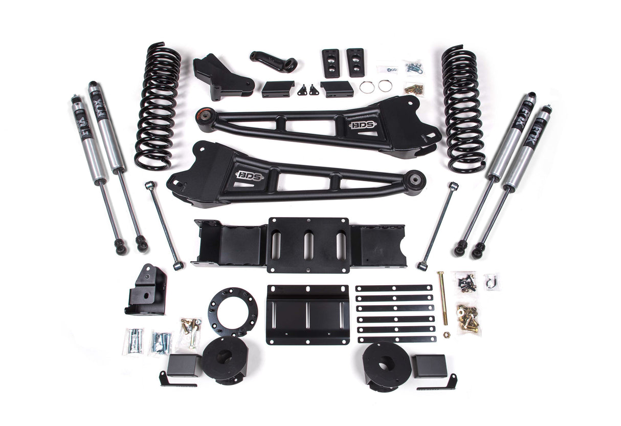 4 Inch Lift Kit W/ Radius Arm - Ram 2500 W/ Rear Air Ride (19-24) 4WD - Gas BDS Suspension Suspension Lift Kit  AXOPROS