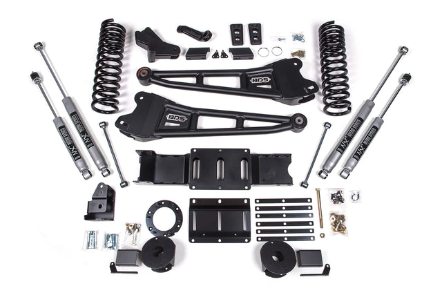 4 Inch Lift Kit W/ Radius Arm - Ram 2500 W/ Rear Air Ride (19-24) 4WD - Gas BDS Suspension Suspension Lift Kit  AXOPROS
