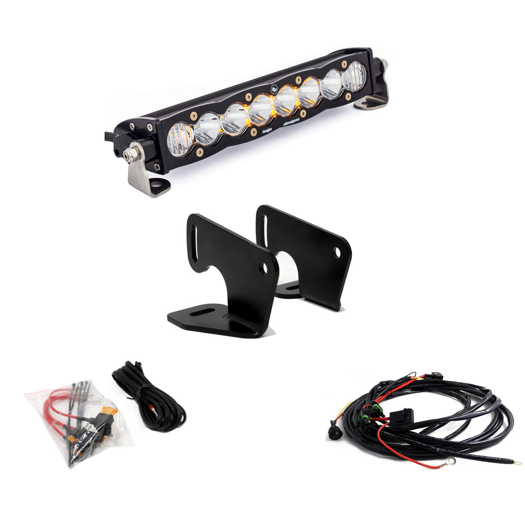 S8 10 Inch Hood Mount Light Bar Kit Baja Designs Light Bar  AXOPROS