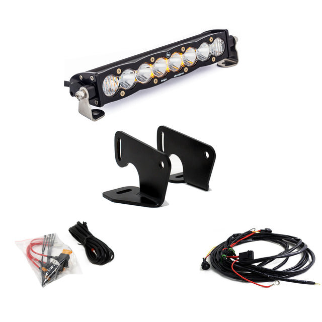 S8 10 Inch Hood Mount Light Bar Kit Baja Designs Light Bar  AXOPROS