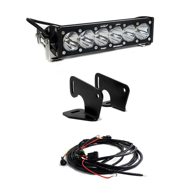 OnX6+ 10 Inch Hood Mount Light Bar Kit Baja Designs Light Bar  AXOPROS