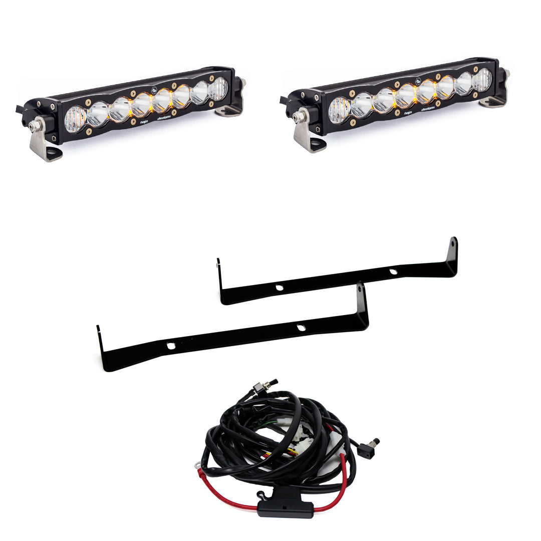S8 Dual 10 Inch Grille Upper Light Kit Baja Designs Light Bar  AXOPROS