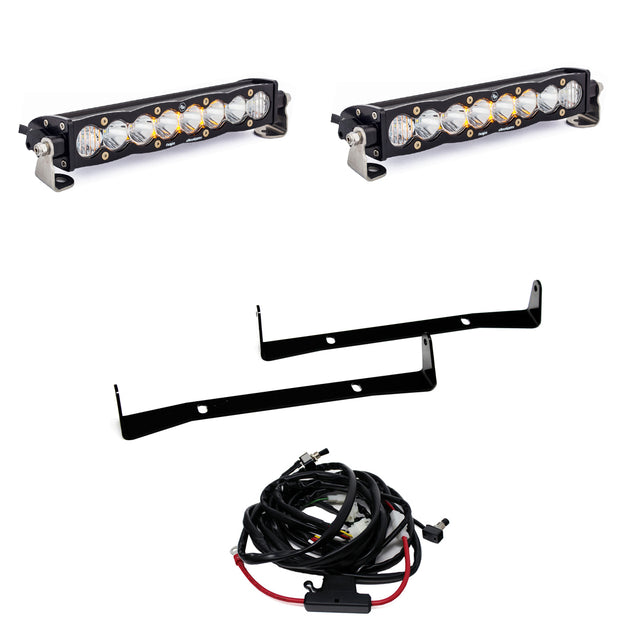 S8 Dual 10 Inch Grille Upper Light Kit Baja Designs Light Bar  AXOPROS