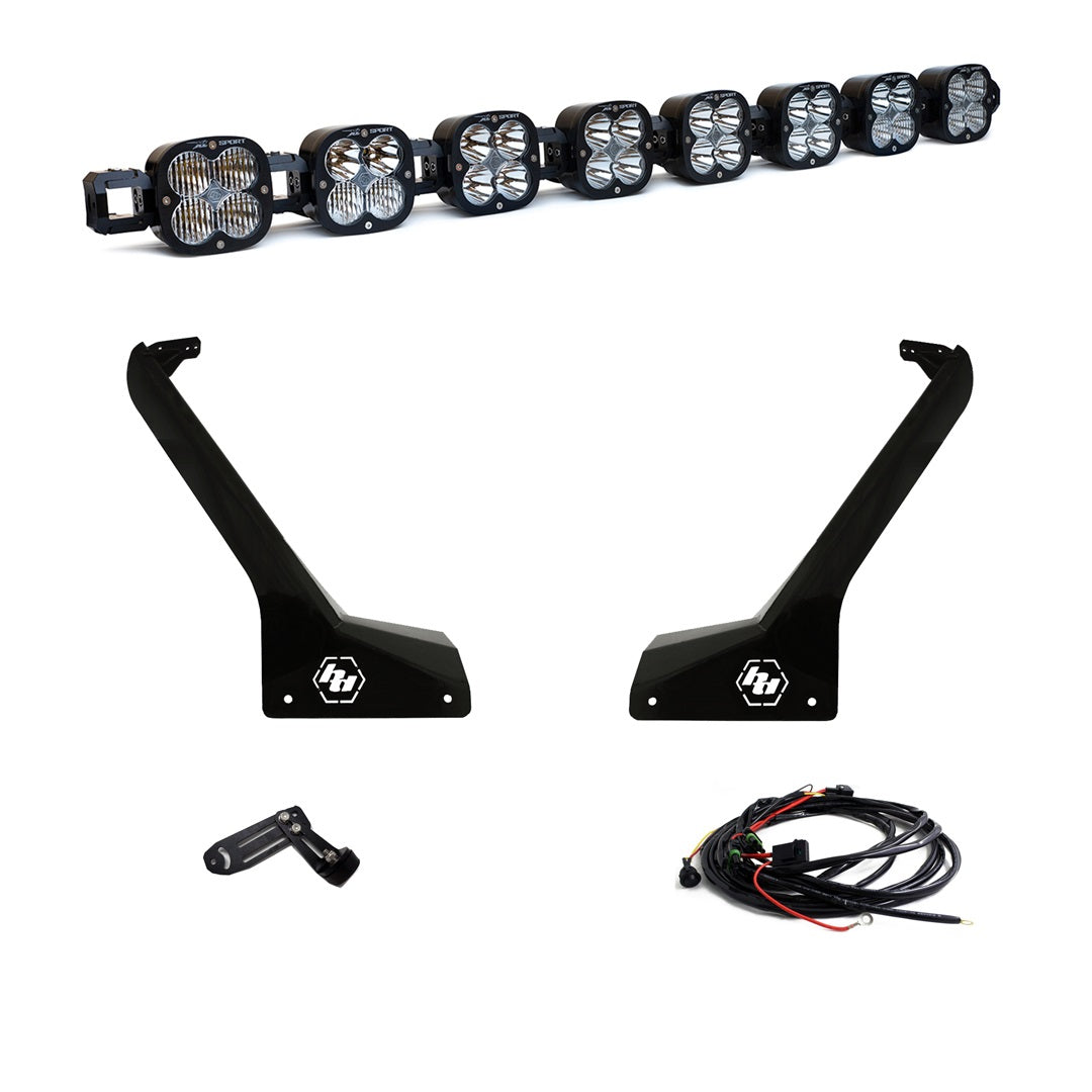 Jeep JL/JT 8XL Linkable Roof Mount Light Kit Baja Designs Light Bar  AXOPROS