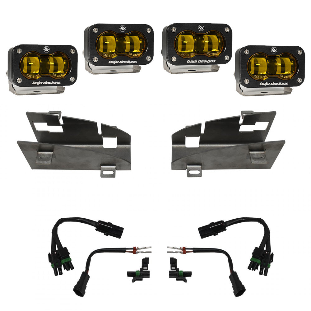 Dodge/Ram Dual S2 SAE Fog Pocket Light Kit Baja Designs Fog Light Kit  AXOPROS