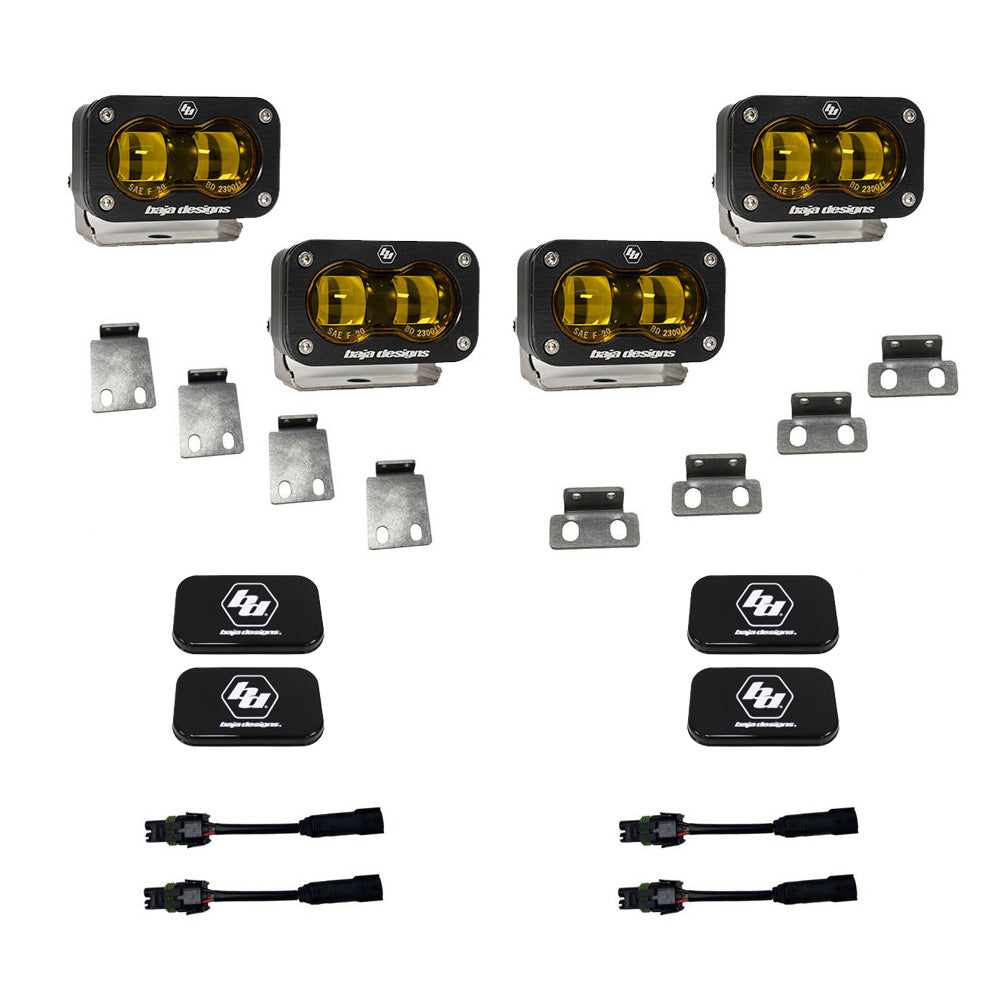 Ford Raptor S2 SAE Dual Fog Pocket Kit Baja Designs Fog Light Kit  AXOPROS