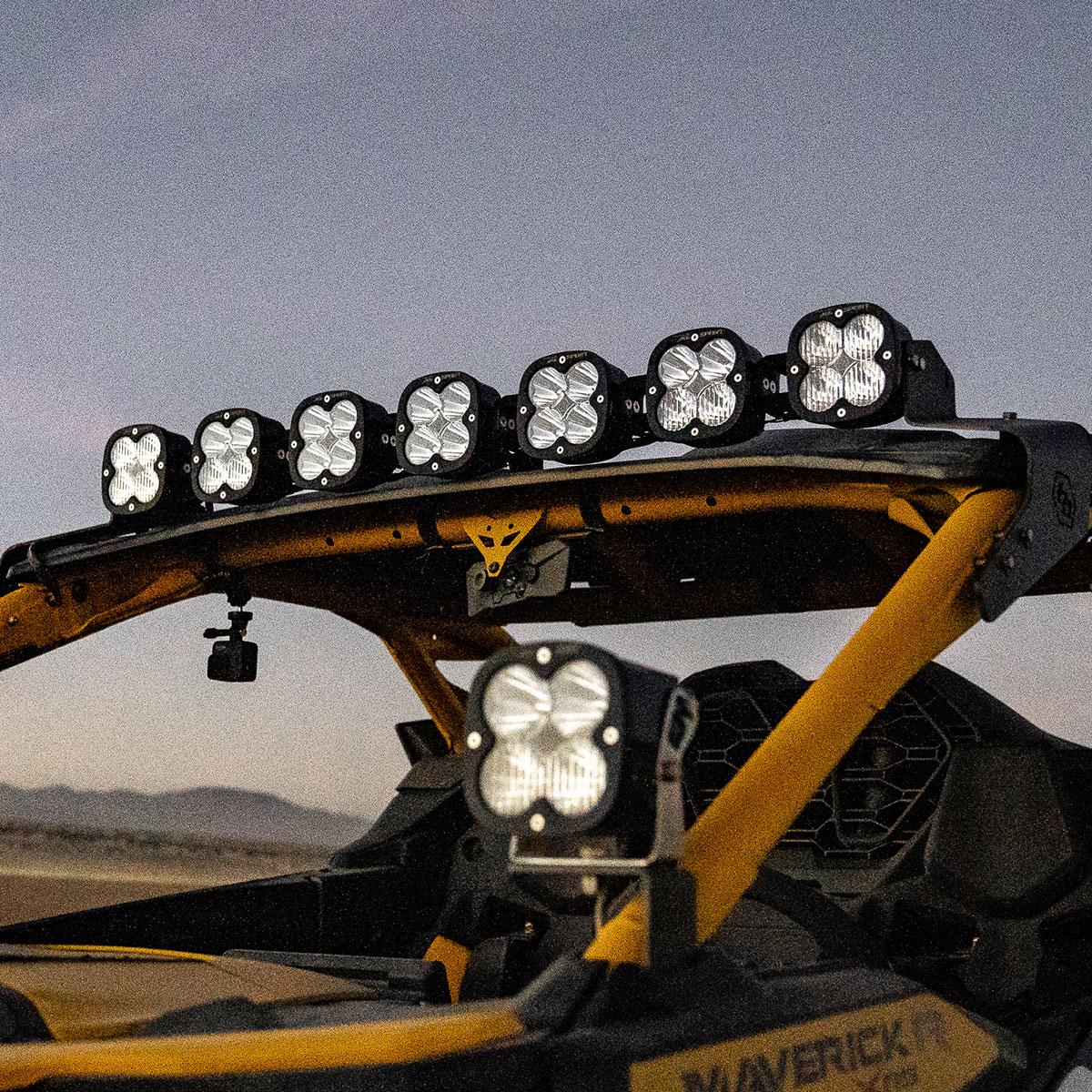 Can-Am Maverick R 7XL Linkable Roof Mount Kit Baja Designs Headlight Conversion Kit  AXOPROS