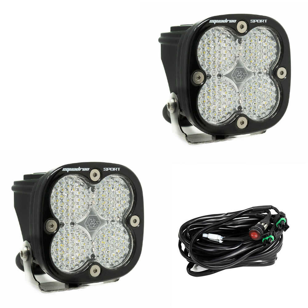 Squadron Sport Black LED Auxiliary Light Pod Pair Baja Designs Auxiliary Light  AXOPROS