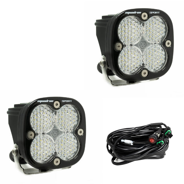 Squadron Sport Black LED Auxiliary Light Pod Pair Baja Designs Auxiliary Light  AXOPROS