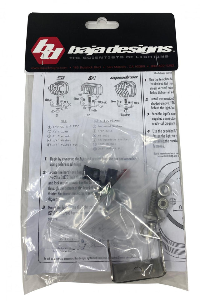 S1 Series Parts Bag Baja Designs Auxiliary Light Mounting Bracket Hardware Kit  AXOPROS
