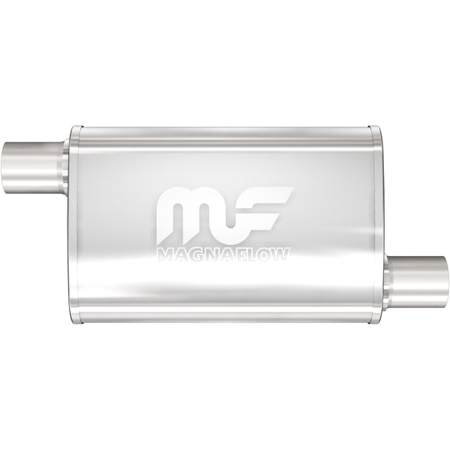 Straight-Through Performance Muffler; 2/2.25in. Offset/Offset; 3.5x11x7 Body MagnaFlow Exhaust Products Exhaust Muffler  AXOPROS