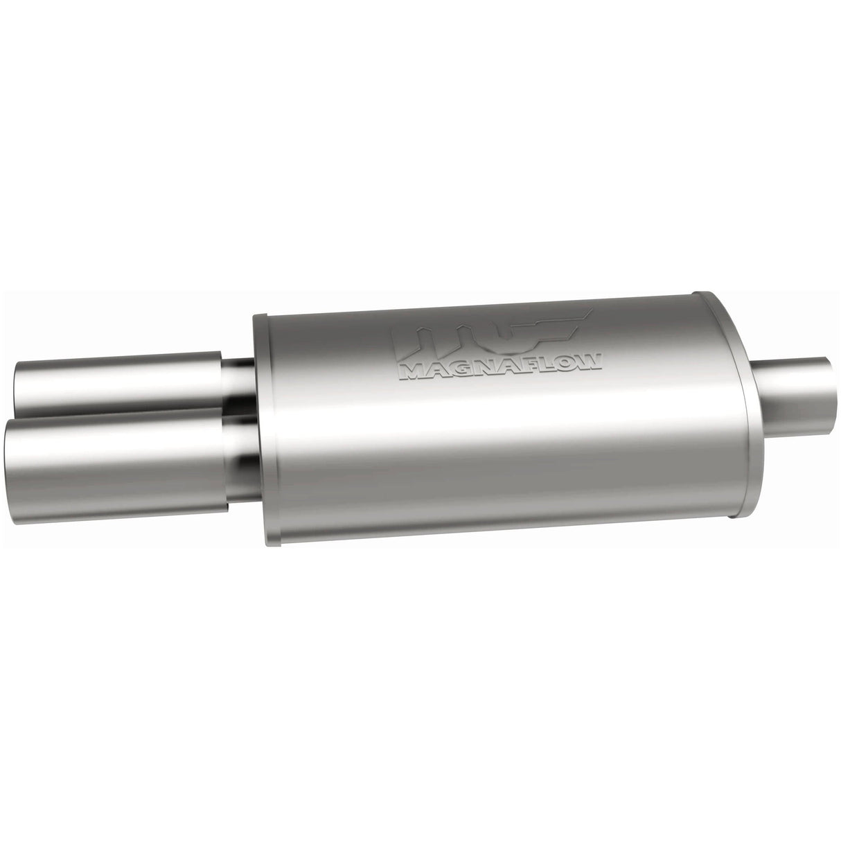 Straight-Through Performance Muffler; 2.25/3.125in. Center/Dual; 5x14x8 Body MagnaFlow Exhaust Products Exhaust Muffler  AXOPROS