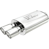 Straight-Through Performance Muffler; 2.25/3in. Center/Dual; 5x14x8 Body MagnaFlow Exhaust Products Exhaust Muffler  AXOPROS
