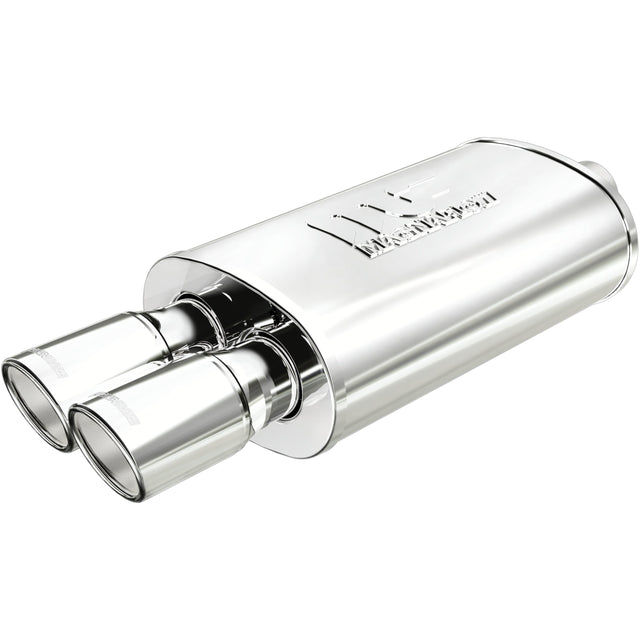 Straight-Through Performance Muffler; 2.25/3in. Center/Dual; 5x14x8 Body MagnaFlow Exhaust Products Exhaust Muffler  AXOPROS