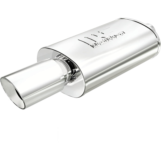Straight-Through Performance Muffler; 2.25/4in. Center/Center; 5x14x8 Body MagnaFlow Exhaust Products Exhaust Muffler  AXOPROS