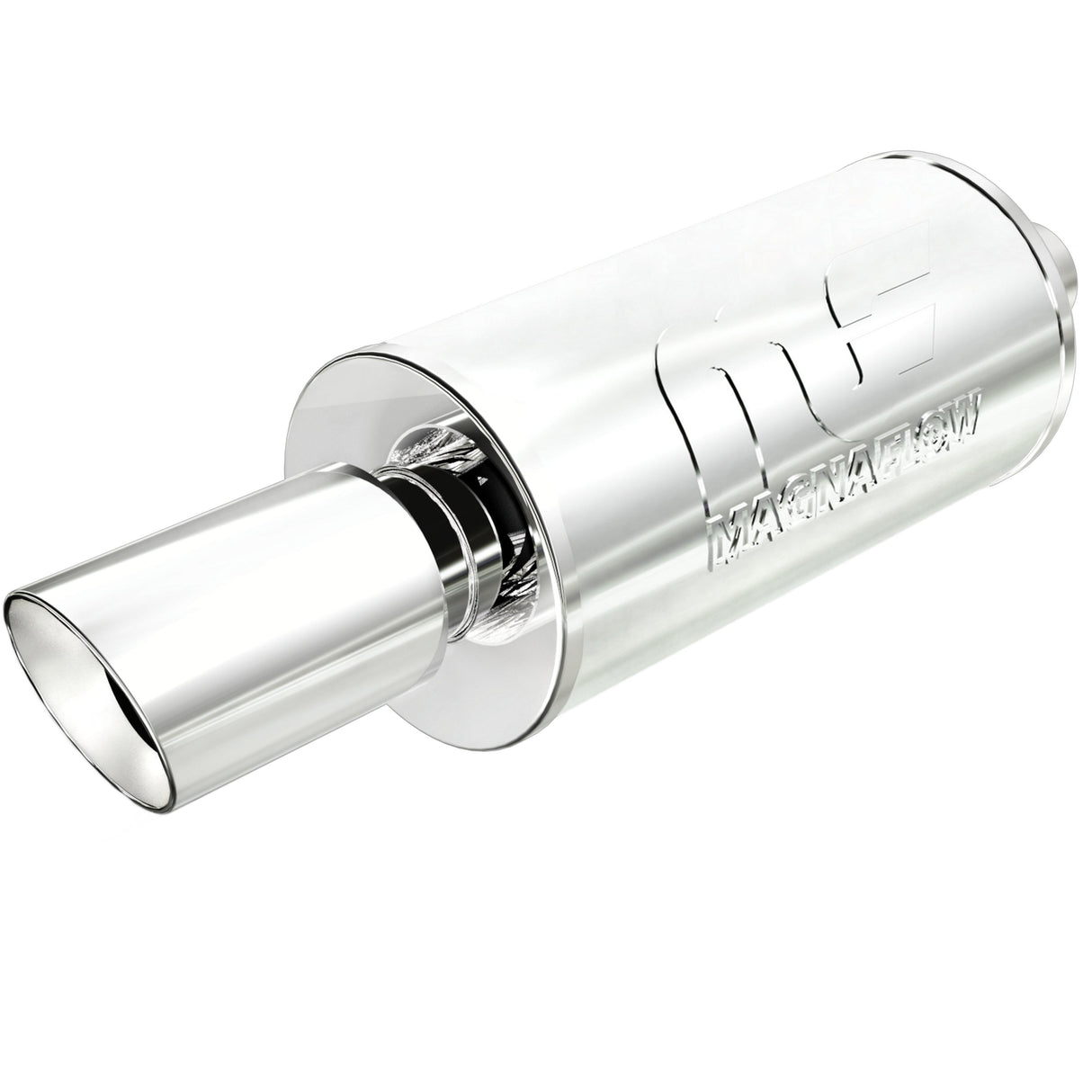 Straight-Through Performance Muffler; 2.25/4in. Center/Center; 7x14x7 Body MagnaFlow Exhaust Products Exhaust Muffler  AXOPROS