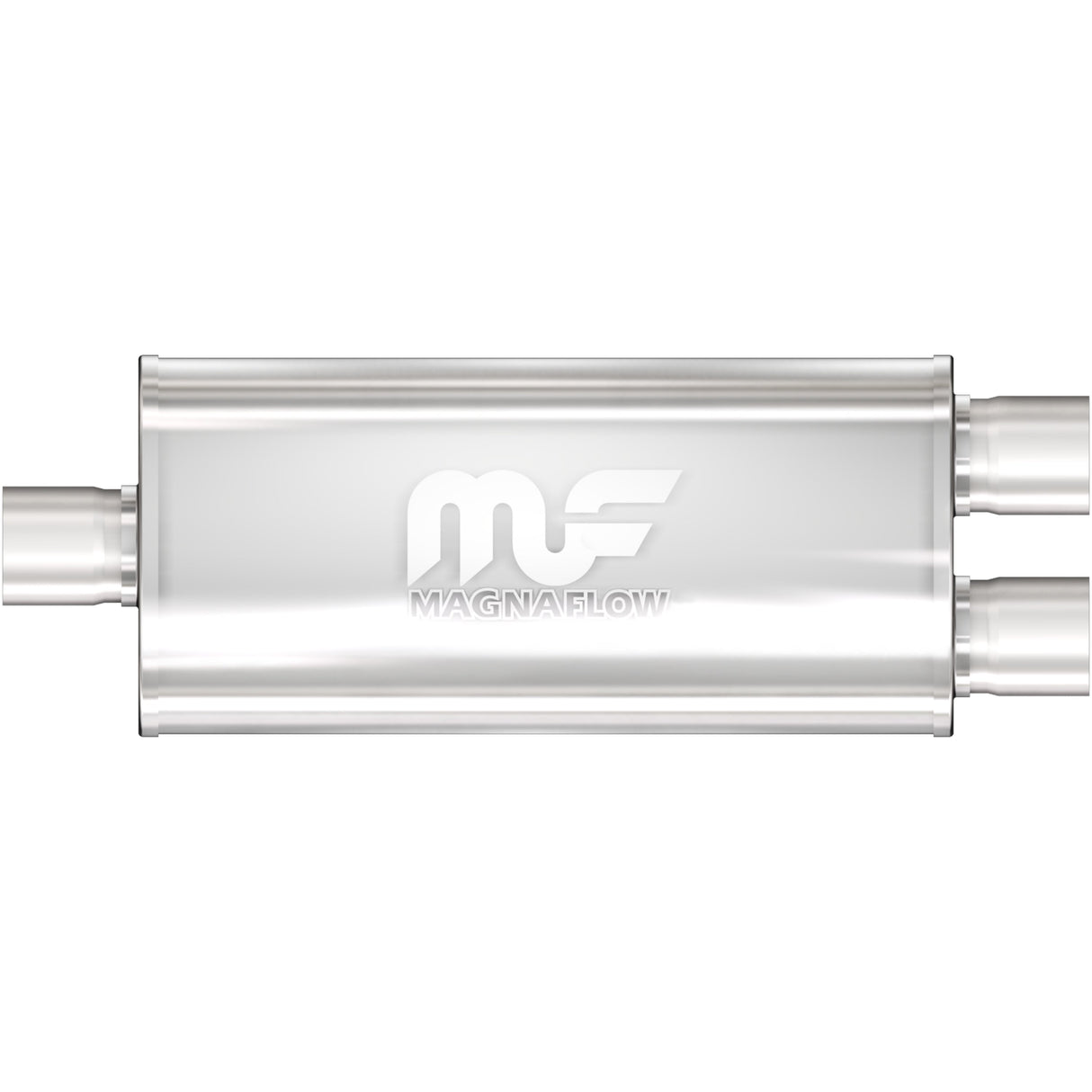Straight-Through Performance Muffler; 2.5in. Center/Dual; 5x18x8 Body MagnaFlow Exhaust Products Exhaust Muffler  AXOPROS