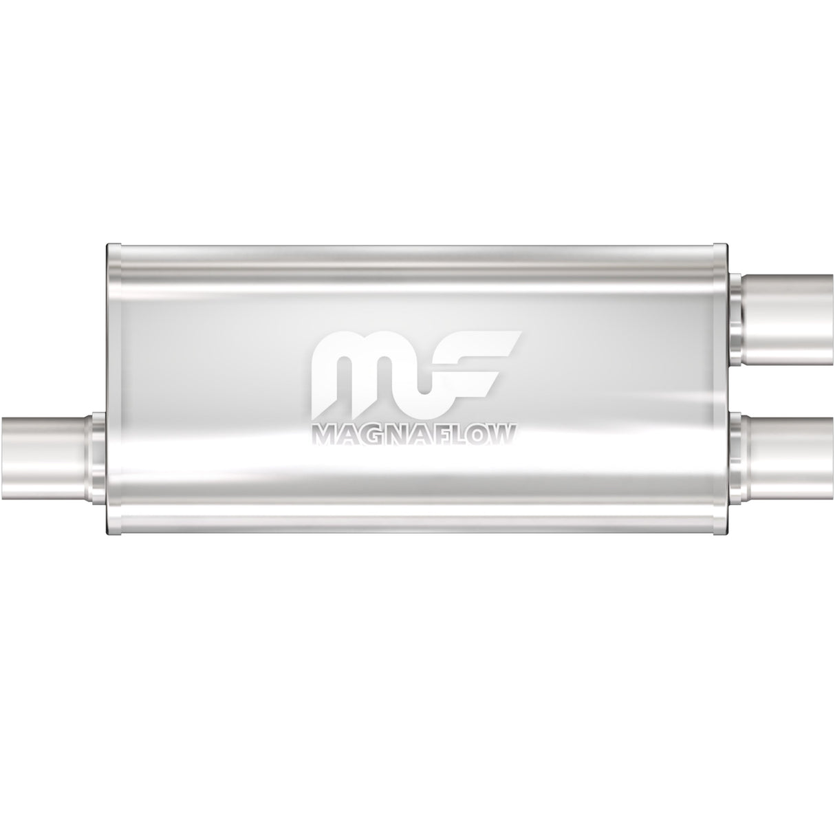 Straight-Through Performance Muffler; 2.5in. Offset/Dual; 5x18x8 Body MagnaFlow Exhaust Products Exhaust Muffler  AXOPROS
