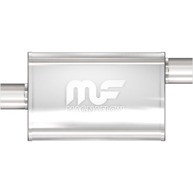 Straight-Through Performance Muffler; 2in. Offset/Center; 3.5x14x7 Body MagnaFlow Exhaust Products Exhaust Muffler  AXOPROS