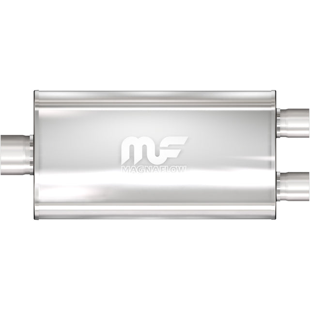 Straight-Through Performance Muffler; 3in. Center/Dual; 5x22x11 Body MagnaFlow Exhaust Products Exhaust Muffler  AXOPROS