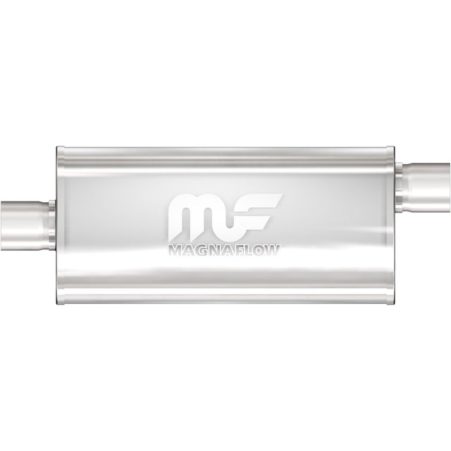Straight-Through Performance Muffler; 3in. Offset/Center; 5x14x8 Body MagnaFlow Exhaust Products Exhaust Muffler  AXOPROS