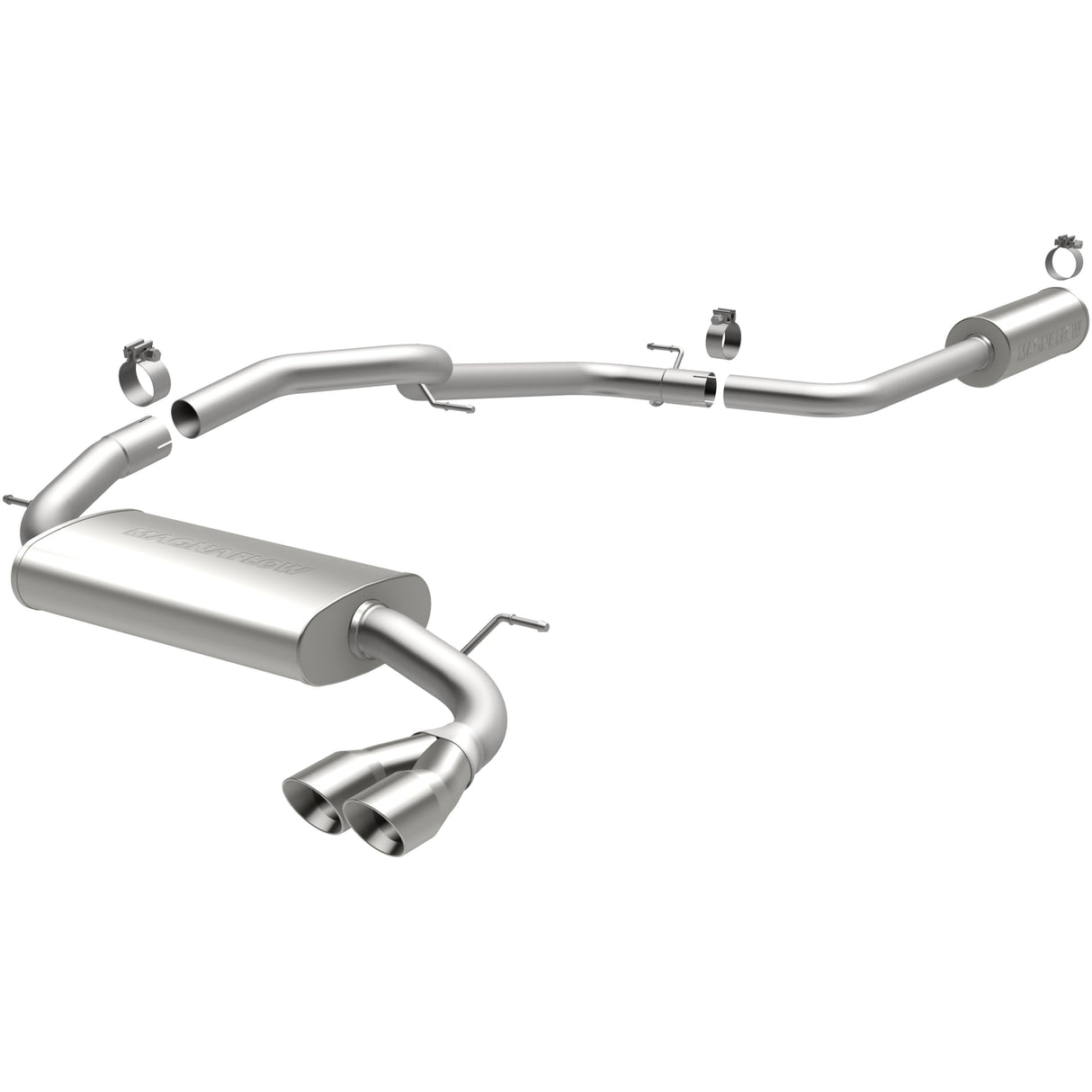 Street Series Stainless Cat-Back System MagnaFlow Exhaust Products Exhaust System Kit  AXOPROS